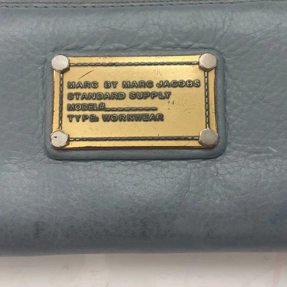 Marc By Marc Jacobs Blue Marc Leather Wallet